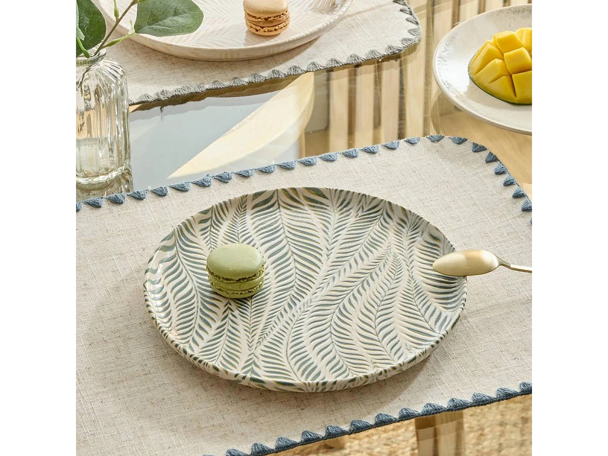 Lot de 6 Assiettes à Dessert "Gina" 22cm Vert