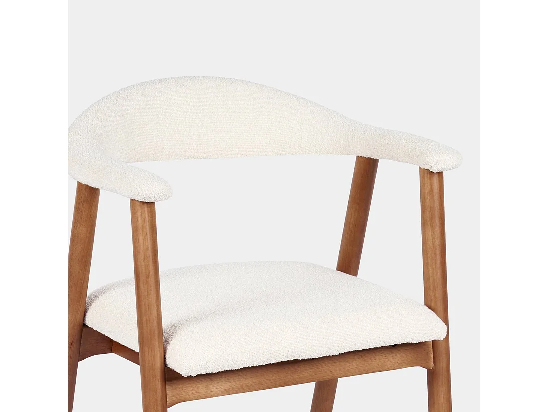 Chaise de salle à manger en bois beige 58x79 cm-Noor