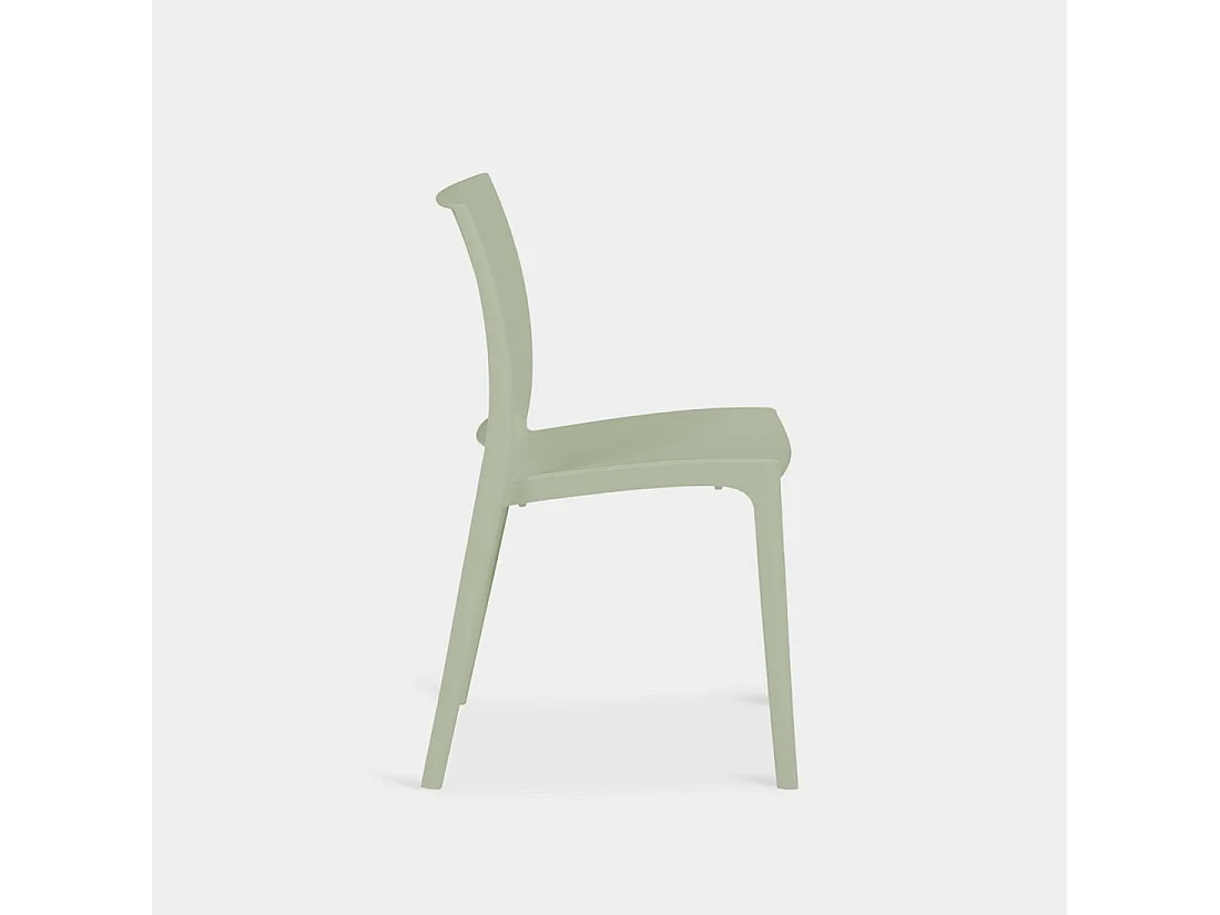 Chaise de cuisine en plastique vert 44x81 cm-Keir