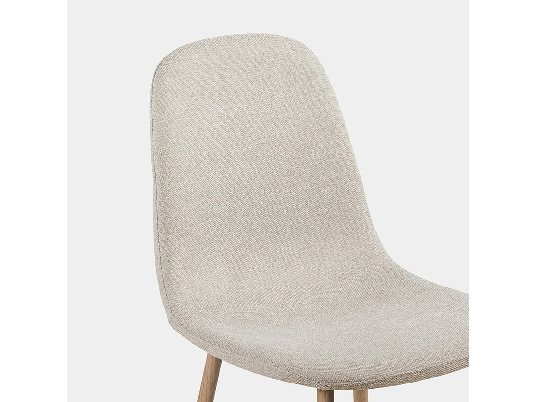 Chaise de salle à manger en tissu beige 43x87 cm-Ellis