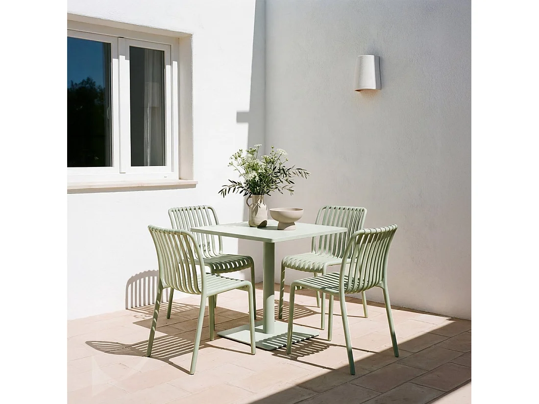 Chaise de jardin en plastique vert 45x78 cm-Ollie