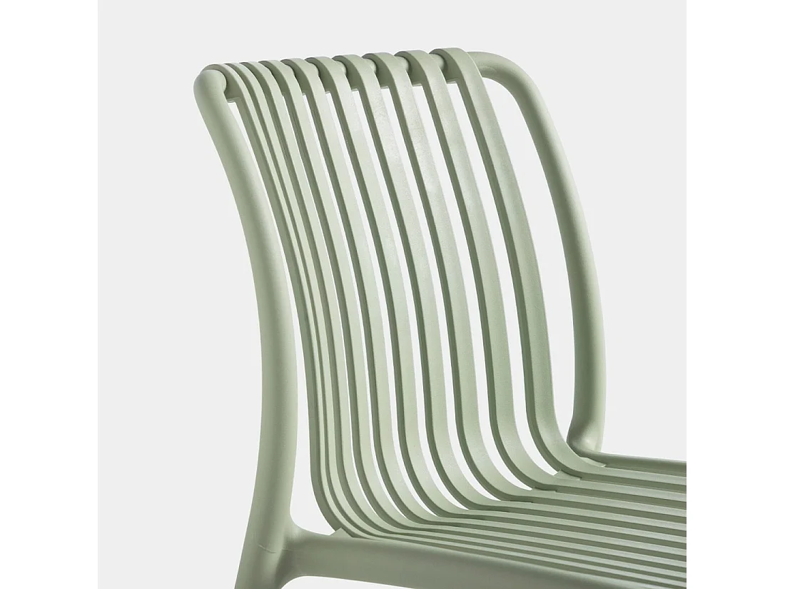 Chaise de jardin en plastique vert 45x78 cm-Ollie