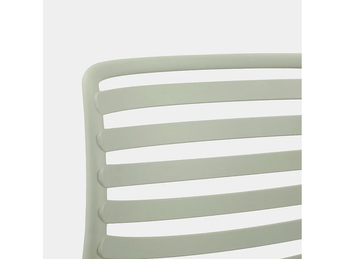 Chaise de cuisine en plastique vert 45x81 cm-Eros