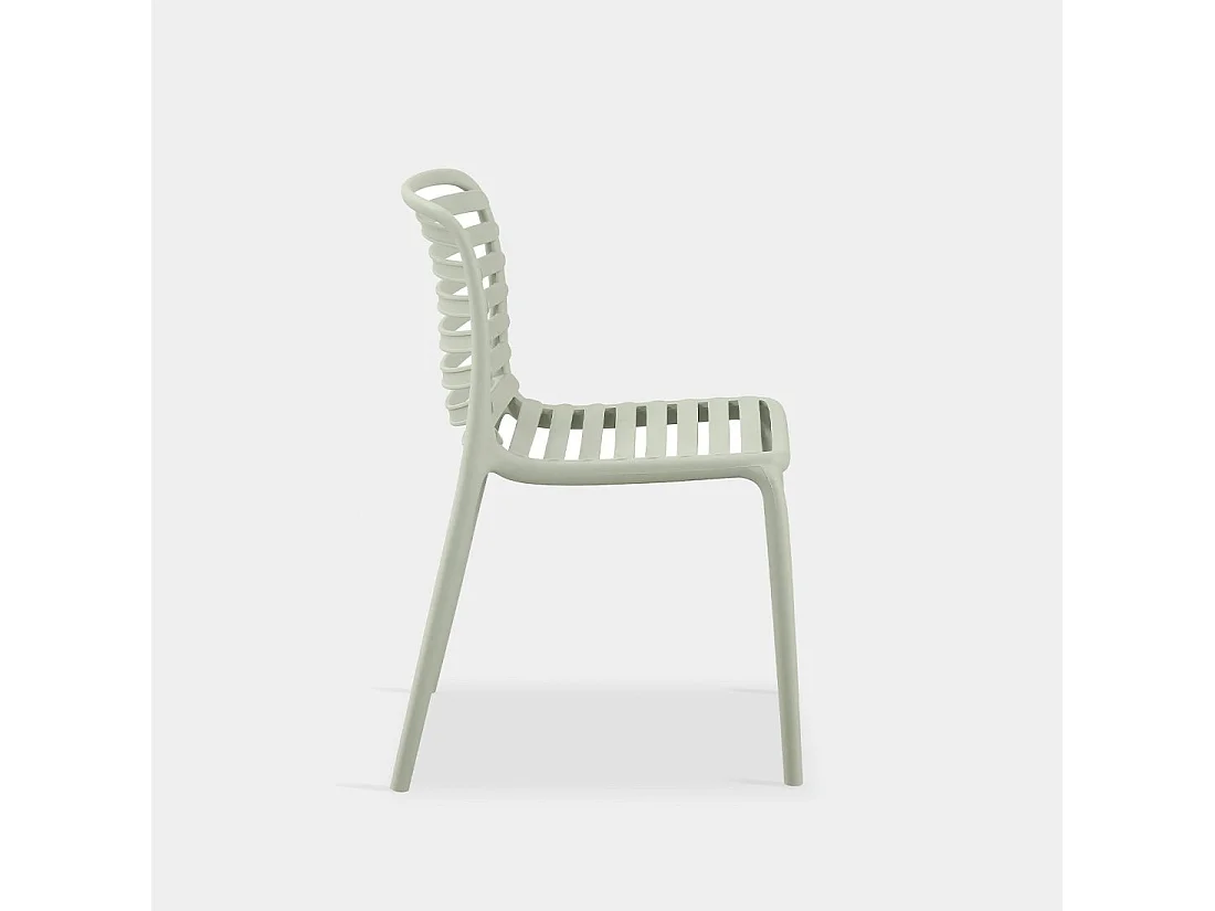 Chaise de cuisine en plastique vert 45x81 cm-Eros