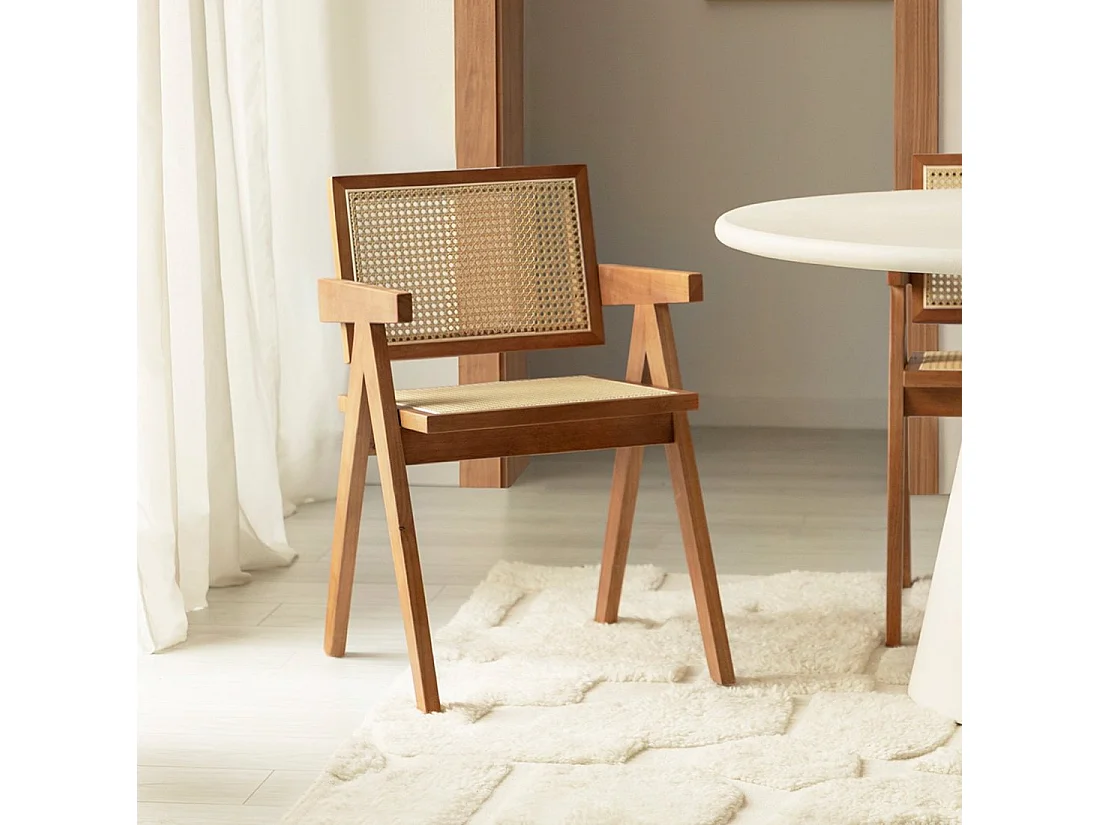 Silla de comedor de Madera Nogal 80 x 51- Nelha