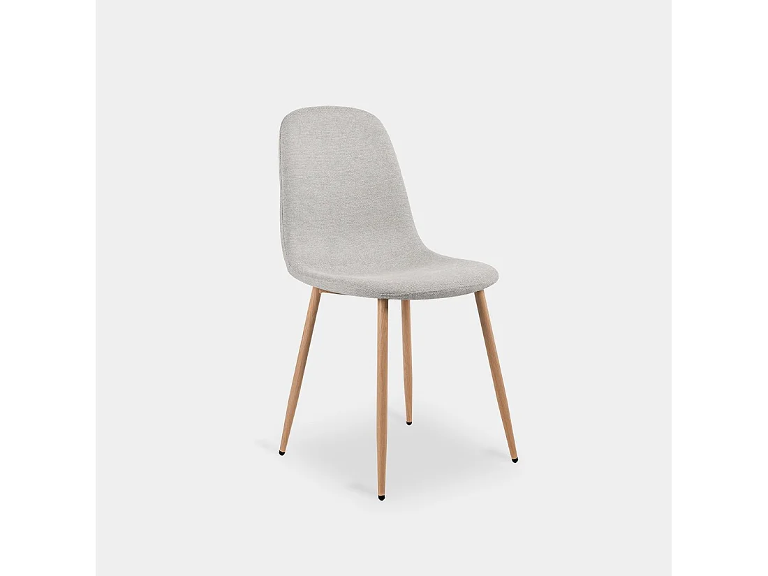 Chaise de salle à manger en tissu gris 43x87 cm-Ellis