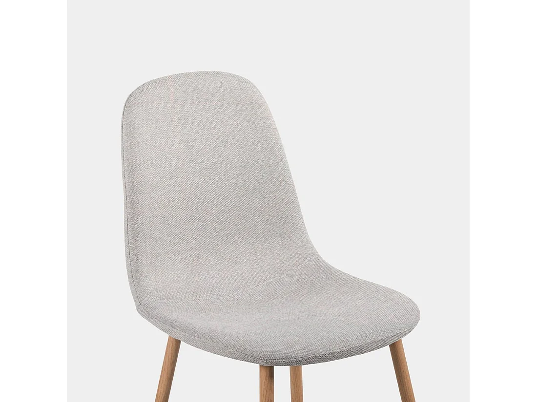 Chaise de salle à manger en tissu gris 43x87 cm-Ellis