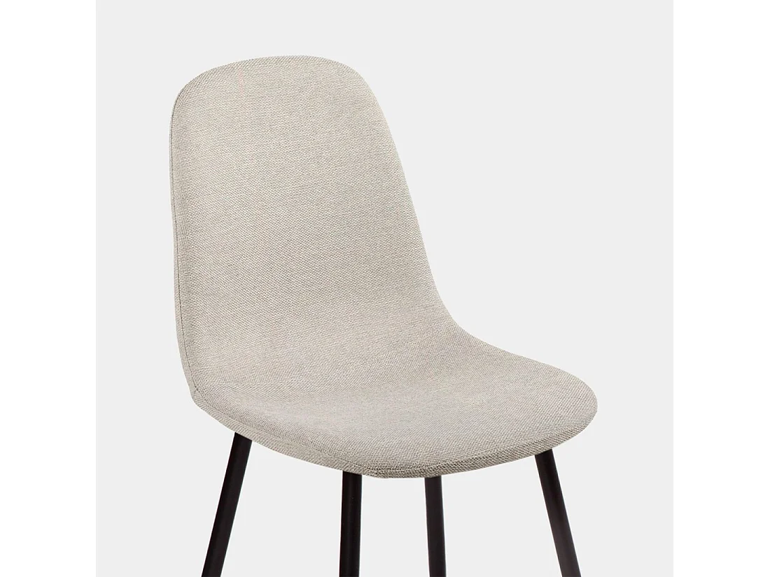 Chaise de salle à manger en tissu beige 43x87 cm-Ellis