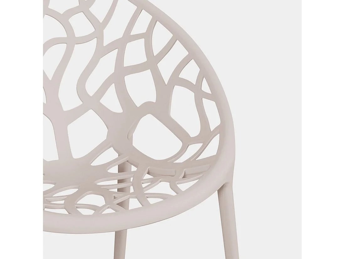 Chaise de cuisine en plastique beige 58x79 cm-Rhona