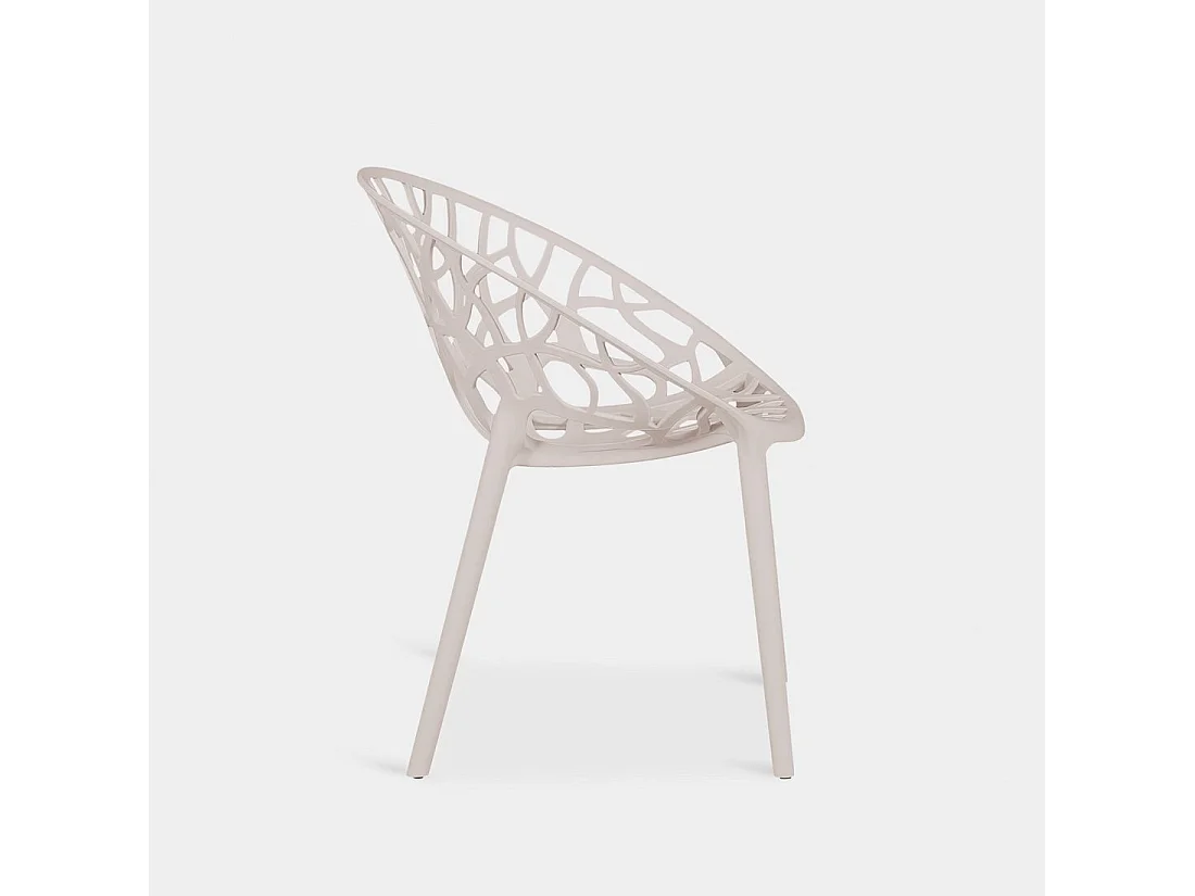 Chaise de cuisine en plastique beige 58x79 cm-Rhona