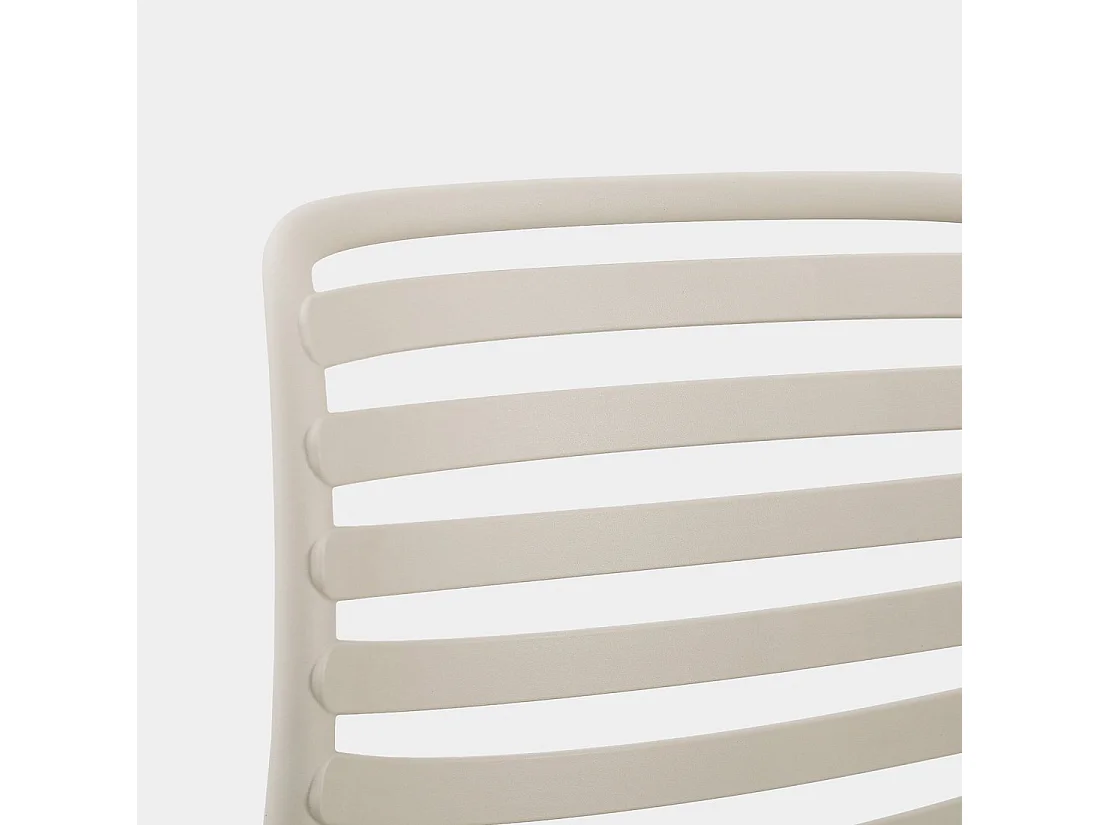 Chaise de cuisine en plastique beige 45x81 cm-Eros