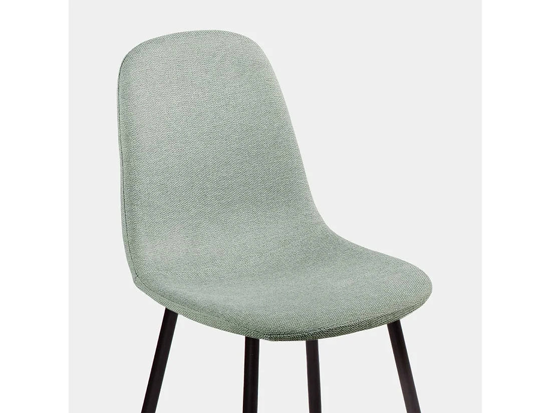 Chaise de salle à manger en tissu menthe 43x87 cm-Ellis