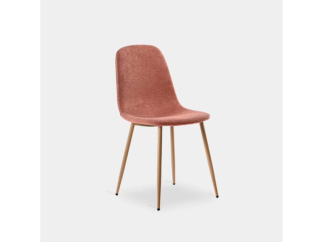 Chaise de salle à manger en tissu terracotta 43x87 cm-Ellis