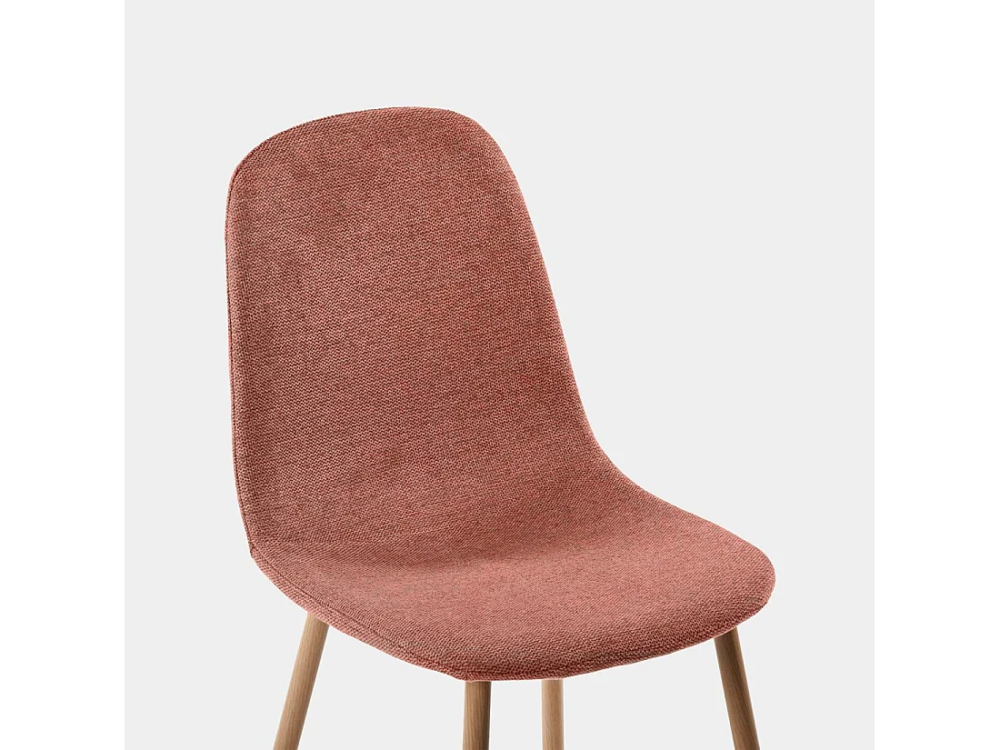 Chaise de salle à manger en tissu terracotta 43x87 cm-Ellis