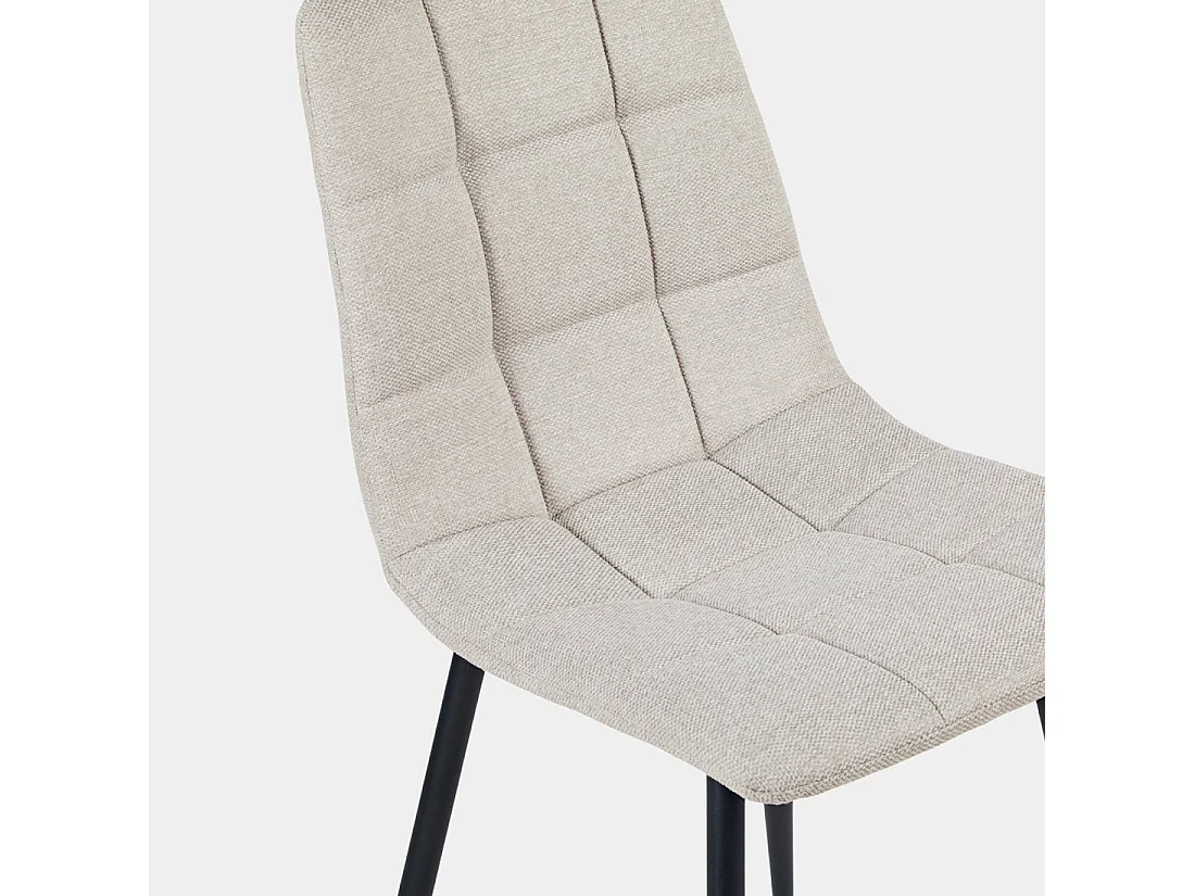 Chaise de salle à manger en tissu beige 43x88 cm-Ailan