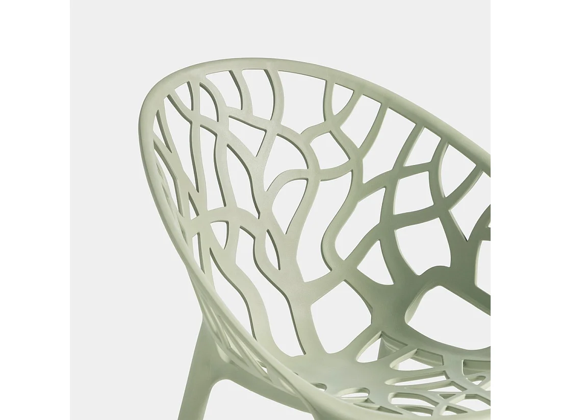 Chaise de jardin en plastique vert 58x79 cm-Rhona
