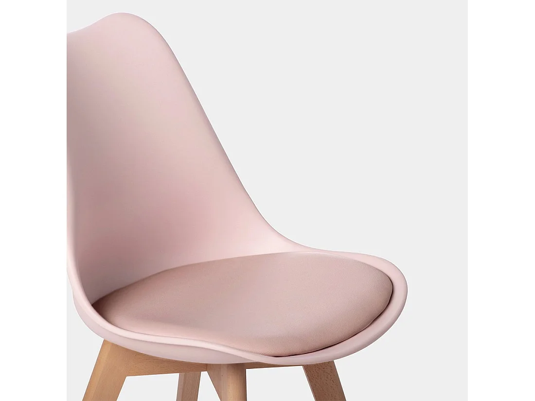 Chaise de cuisine en plastique rose 49x81 cm-Kler