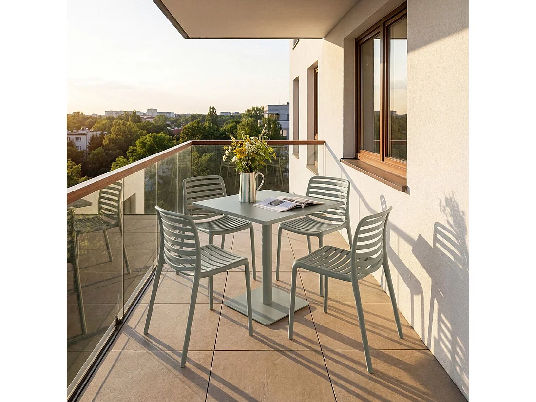 Chaise de jardin en plastique vert 45x81 cm-Eros