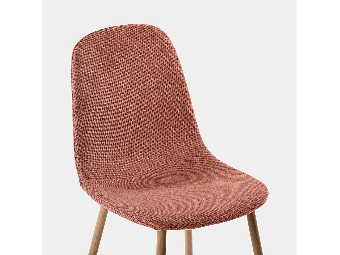 Chaise de salle à manger en tissu terracotta 43x87 cm-Ellis