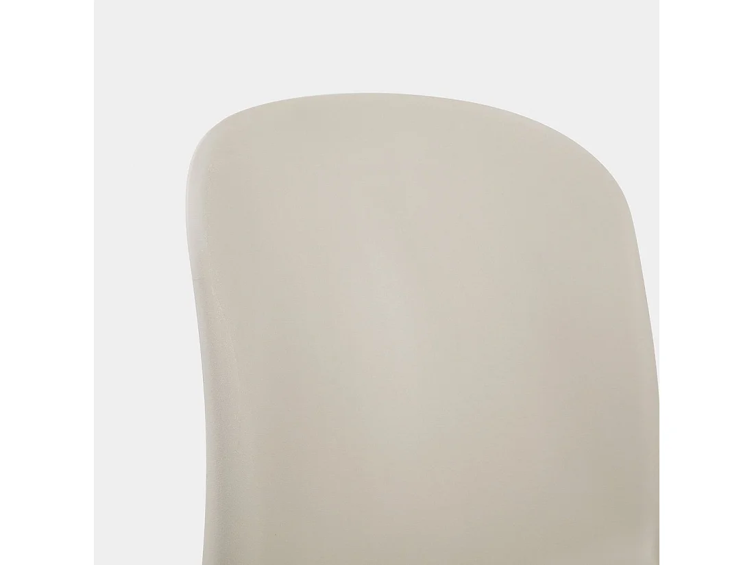 Chaise de jardin en plastique beige 50x79 cm-Ethan