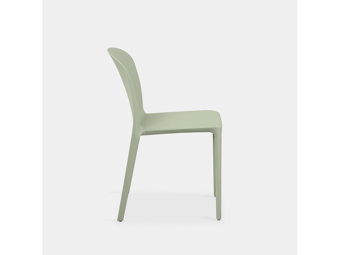 Chaise de jardin en plastique vert 50x79 cm-Ethan