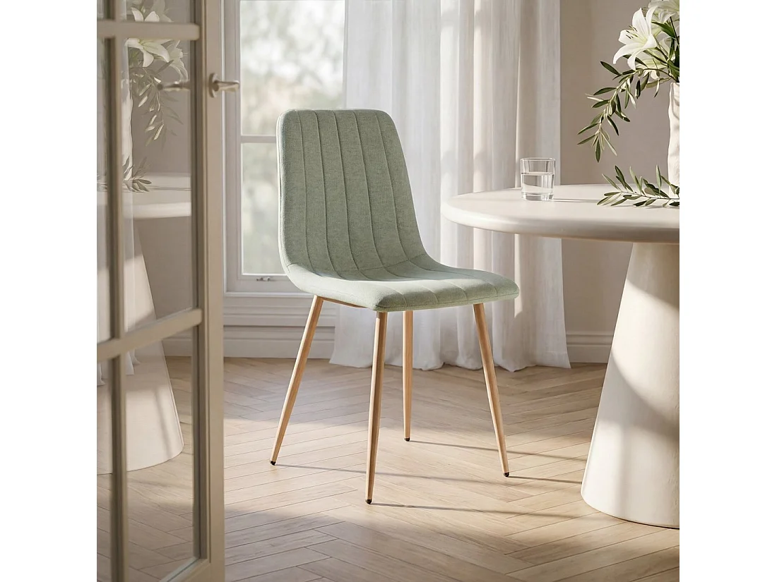 Chaise de salle à manger en tissu menthe 44x89 cm-Robbie