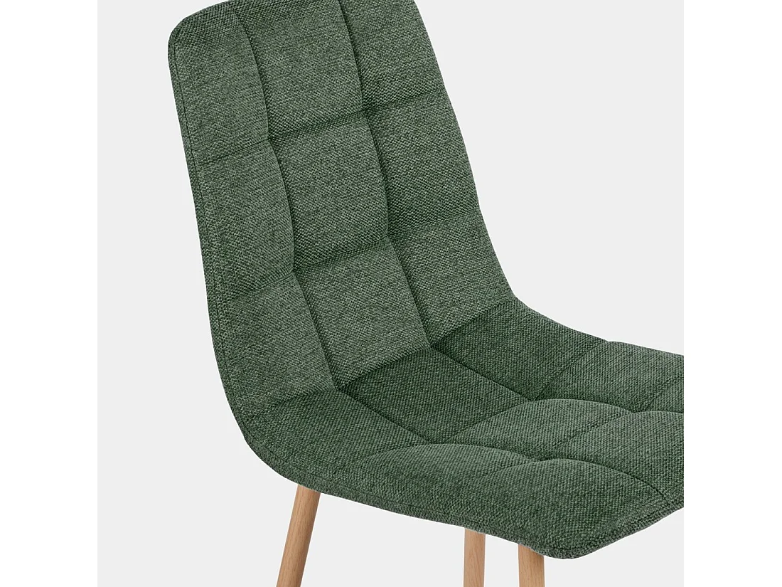 Chaise de salle à manger en polyester vert foncé 43x88 cm-Ailan