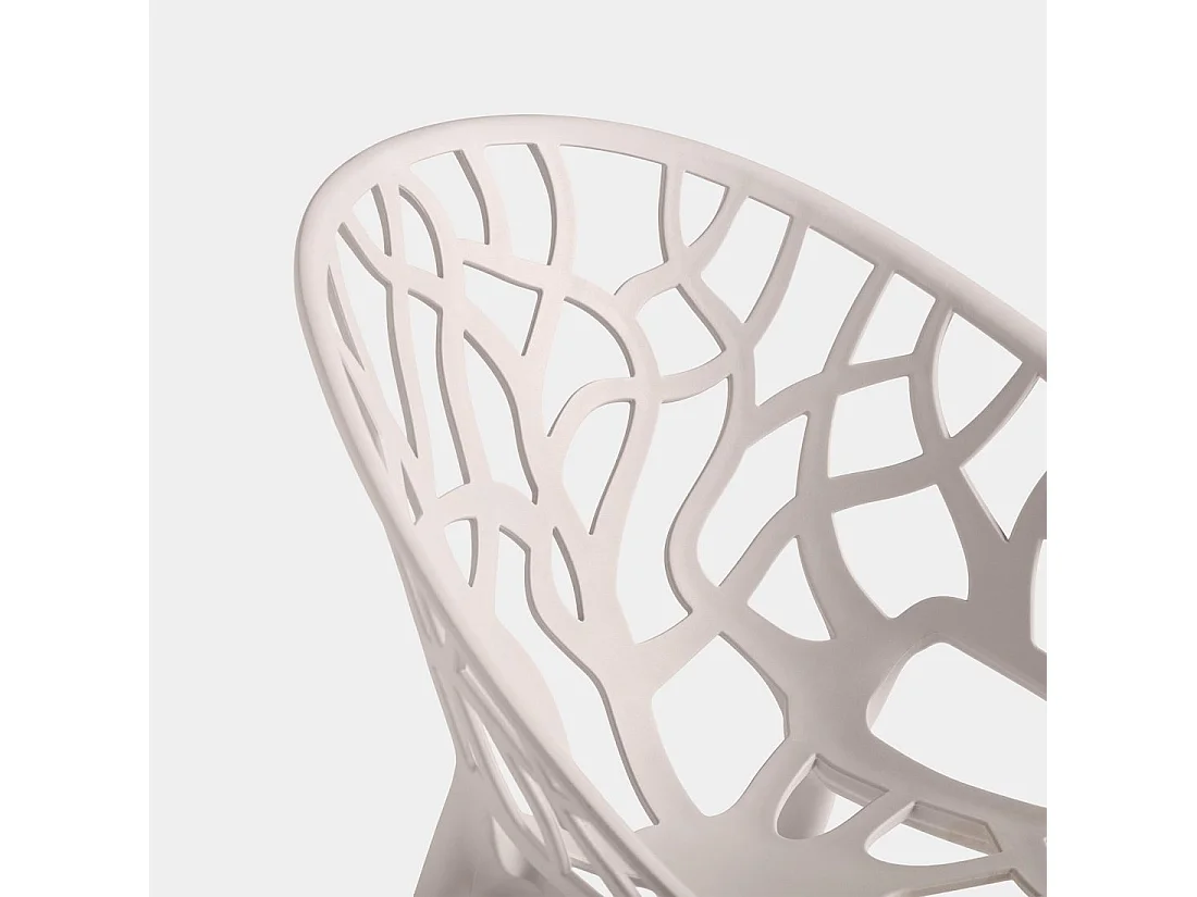 Chaise de jardin en plastique beige 58x79 cm-Rhona