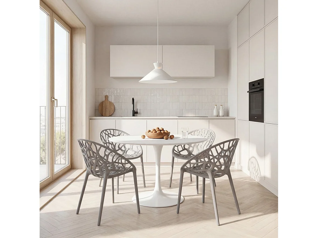 Silla de jardín de Plástico Gris antracita 79 x 58- Rhona