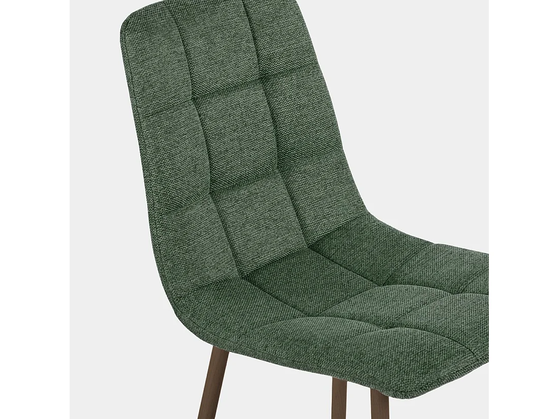 Chaise de salle à manger en tissu vert foncé 43x88 cm-Ailan