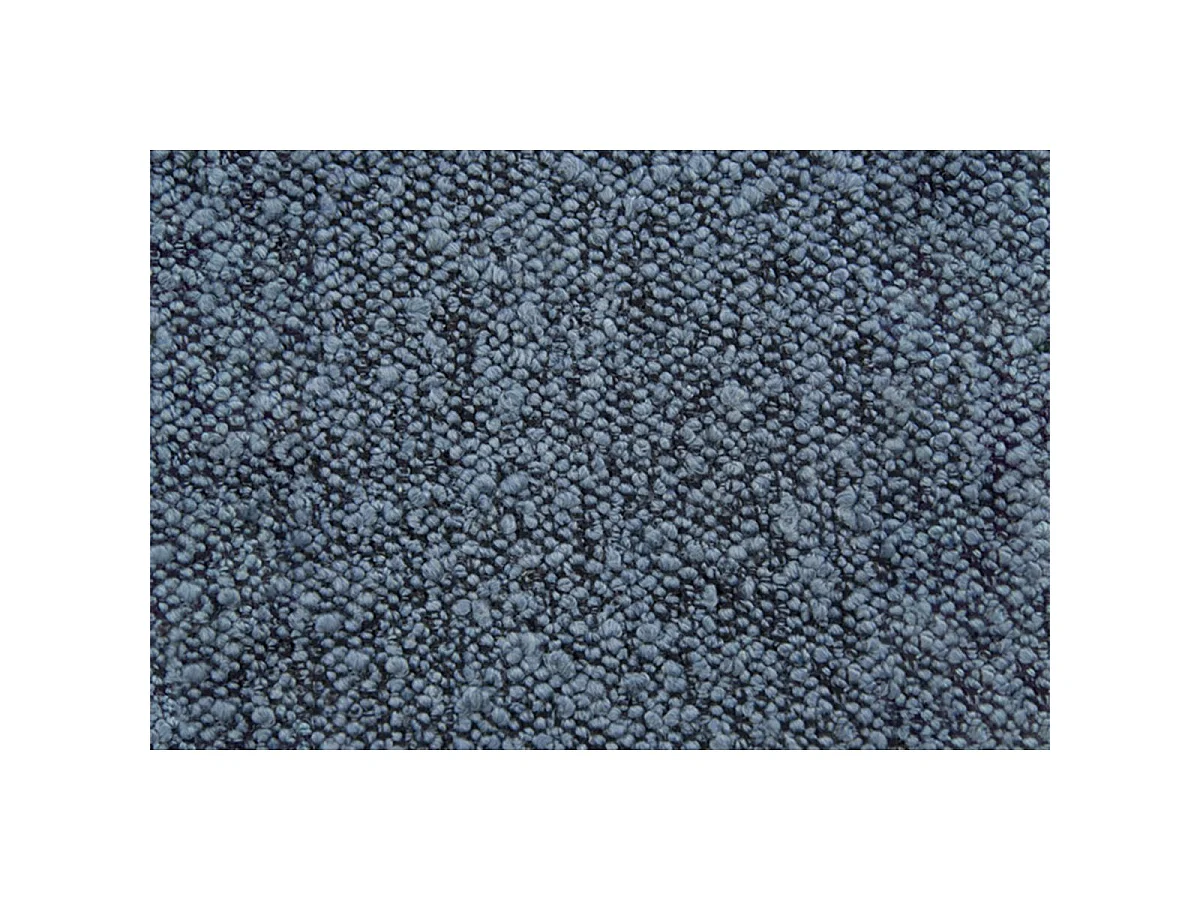 Lit 180x200cm avec tête de lit tapissier bouclette et double sommier tapissier Bleu - Hauteur totale : 35cm