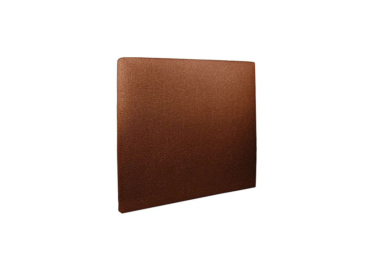 Lit 150x200cm avec tête de lit tapissier bouclette et sommier tapissier terracotta - Hauteur totale : 35cm