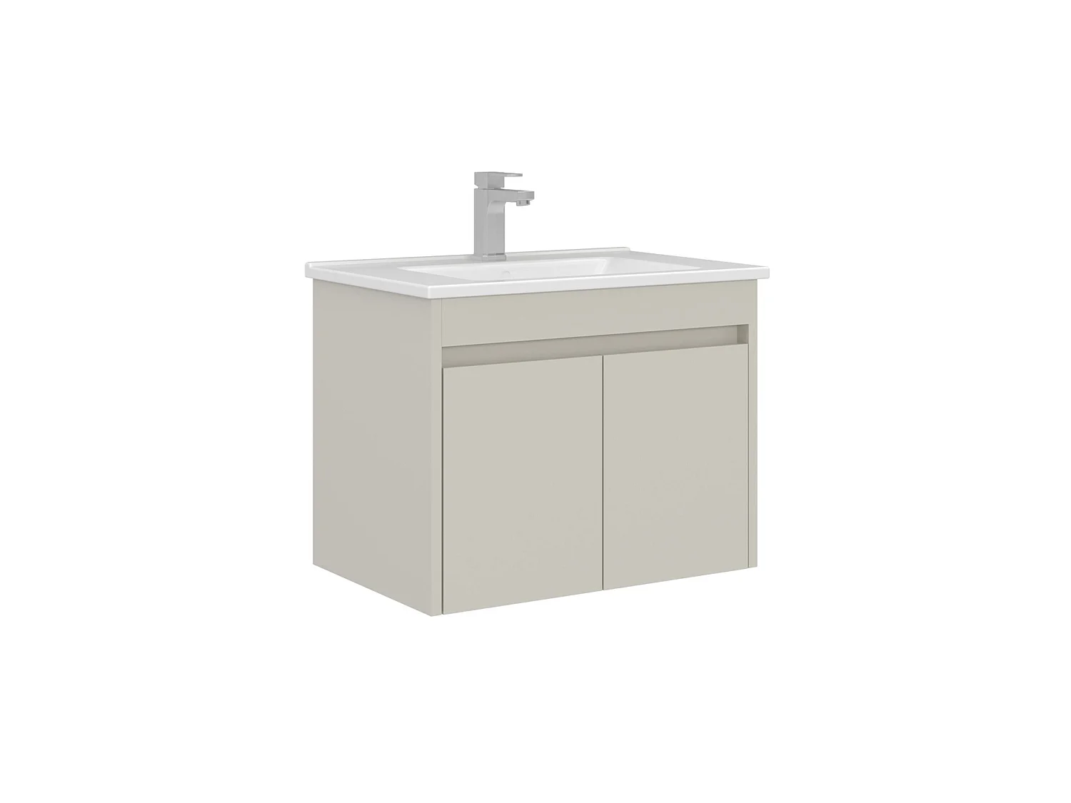 Wastafelmeubel "Arno 65" - 65 x 45 x 52 cm - Cashmere
