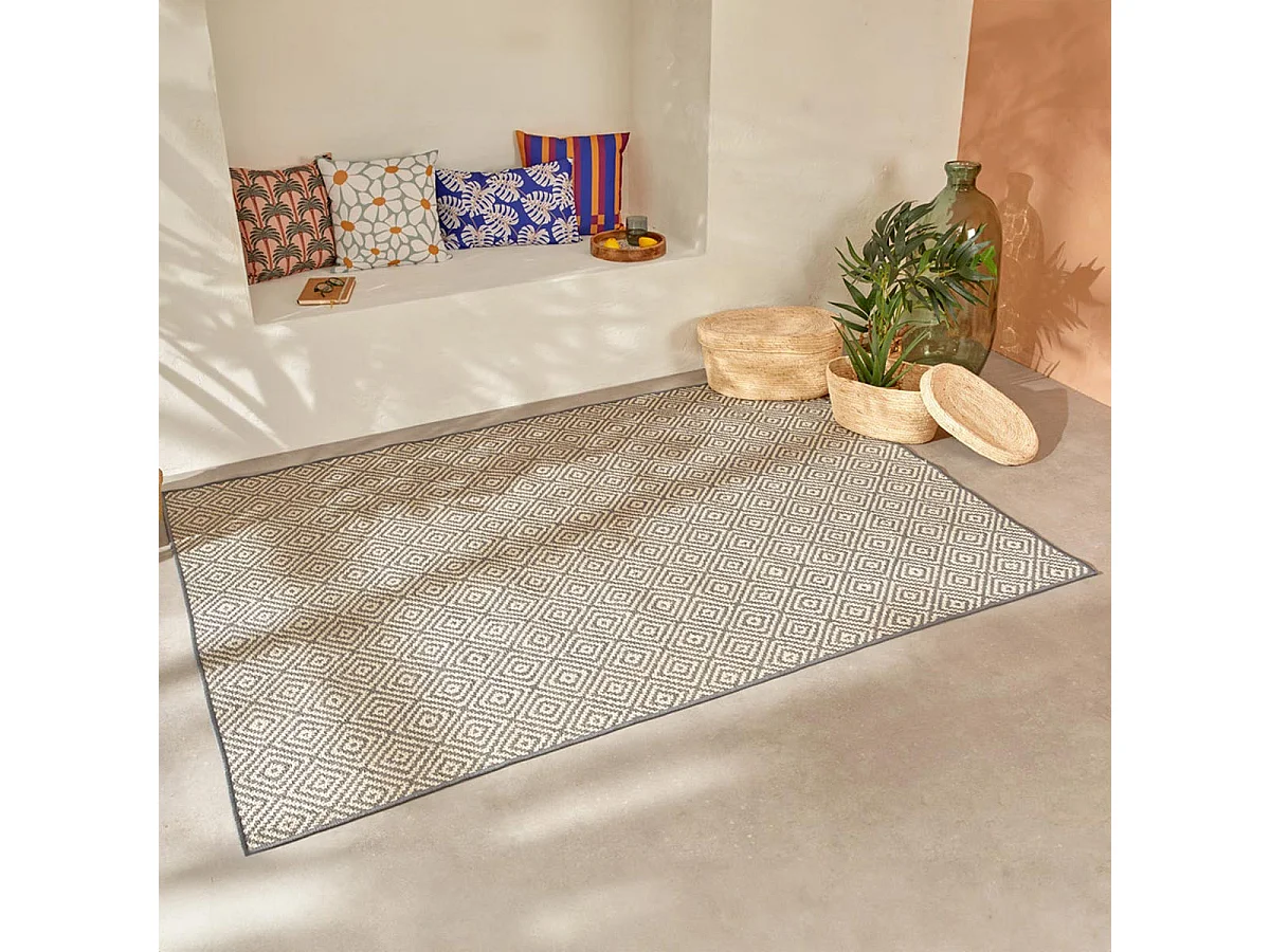 Tapis Intérieur & Extérieur "Ilanga" 150x200cm Gris