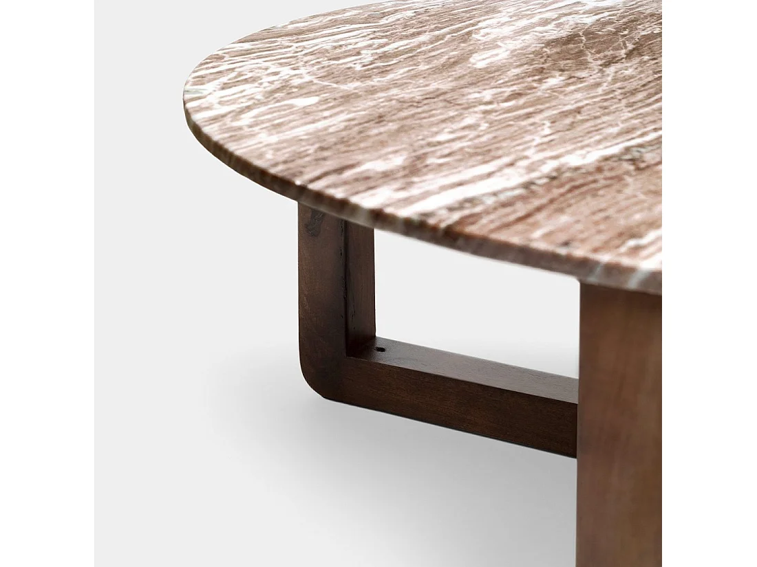 Table basse fixe en mármol mármol 90x38 cm-Vinh