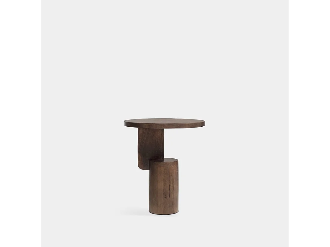 Table d'appoint en bois noyer 45x51 cm-Munk