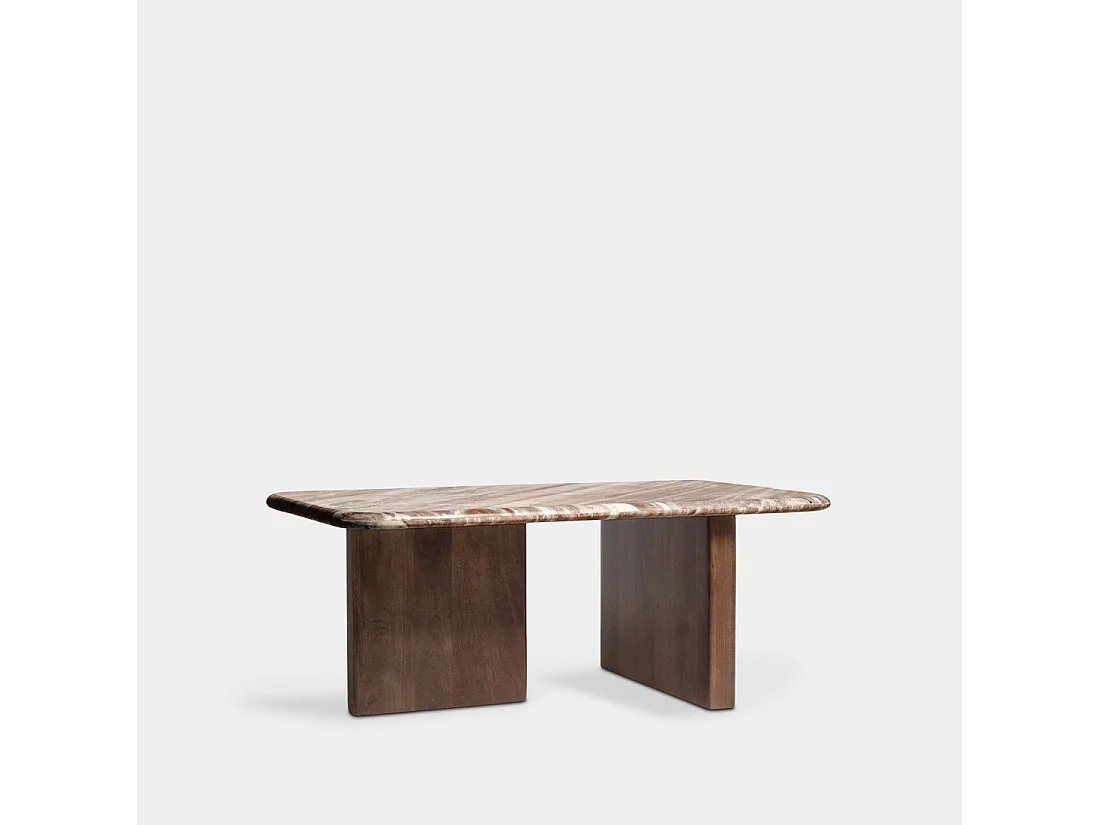 Table basse fixe en mármol mármol 100x40 cm-Kronis
