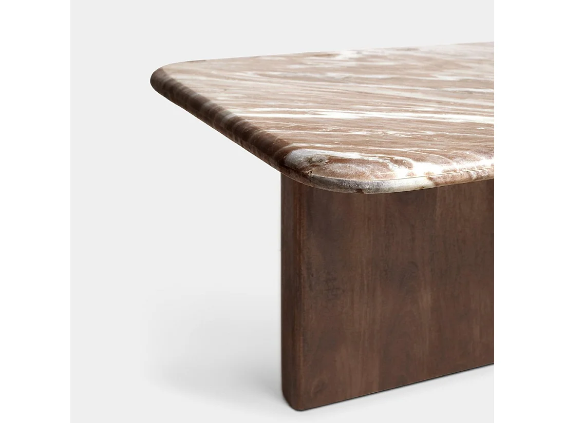 Table basse fixe en mármol mármol 100x40 cm-Kronis