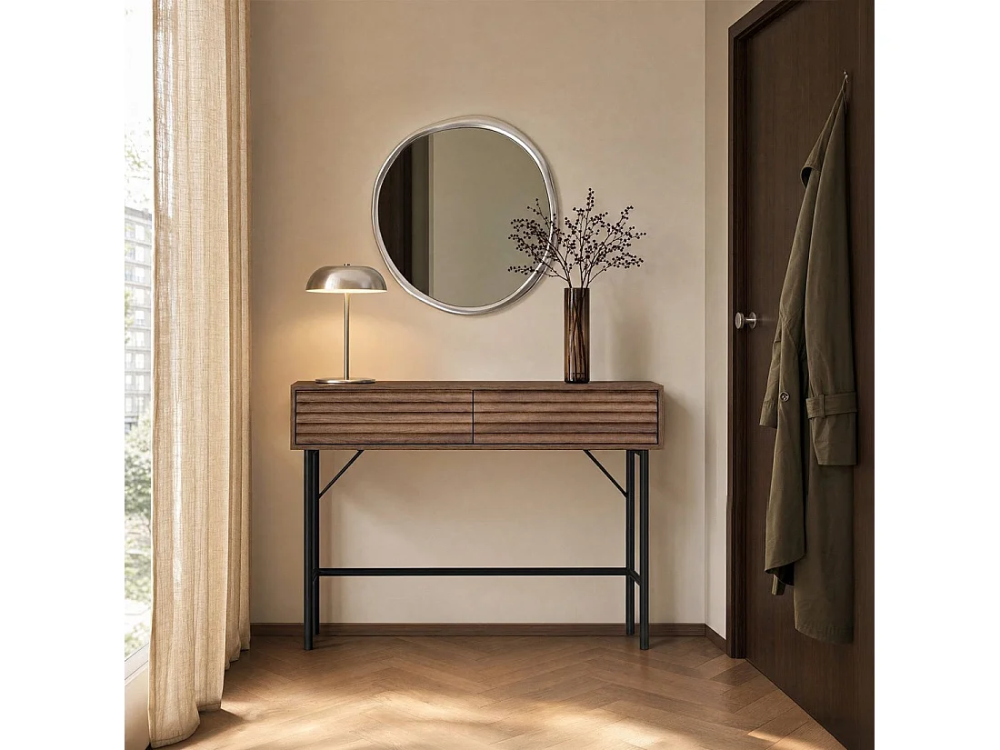 Consola de Madera Nogal 81 cm x 110 cm- Evoke