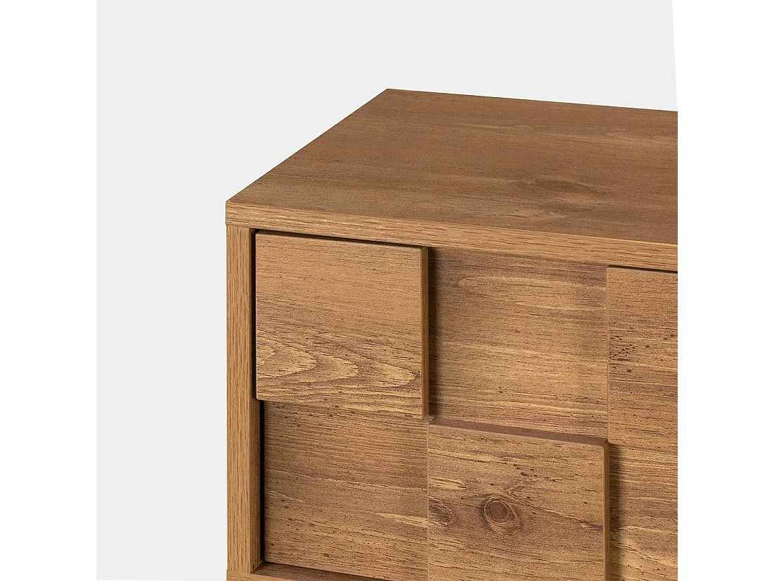 Console en bois naturel 108x80 cm-Ivar