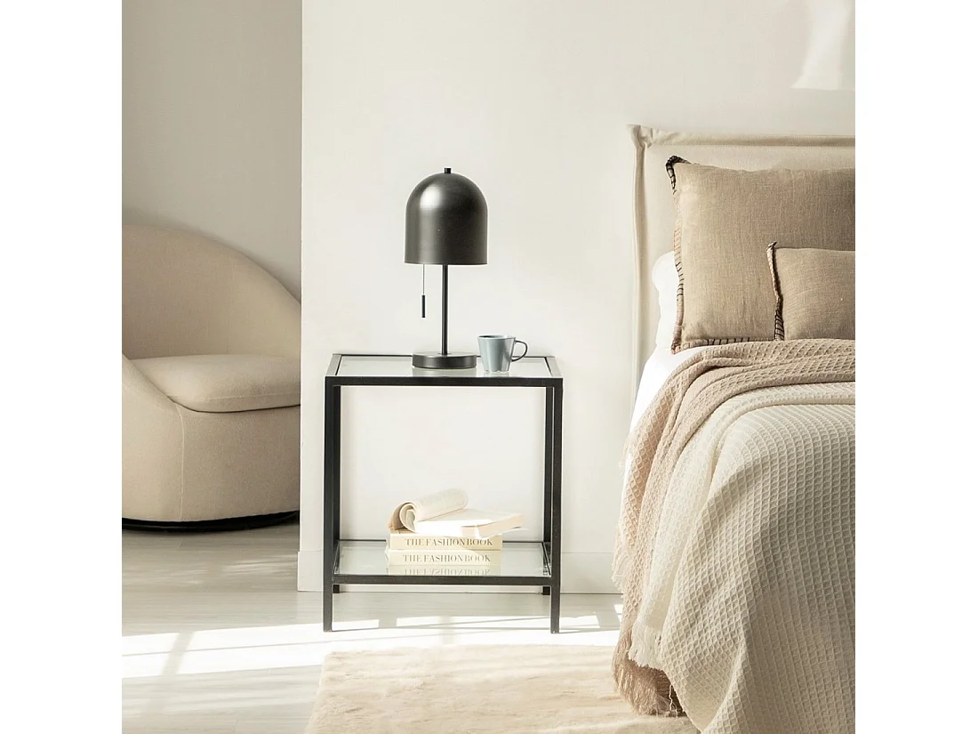Mesita auxiliar de Cristal Transparente 55 x 50- Crisal