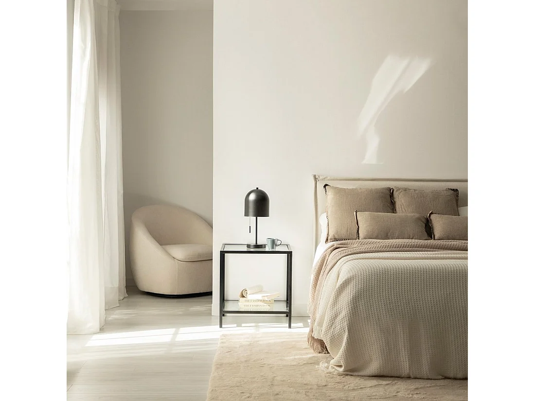 Mesita auxiliar de Cristal Transparente 55 x 50- Crisal
