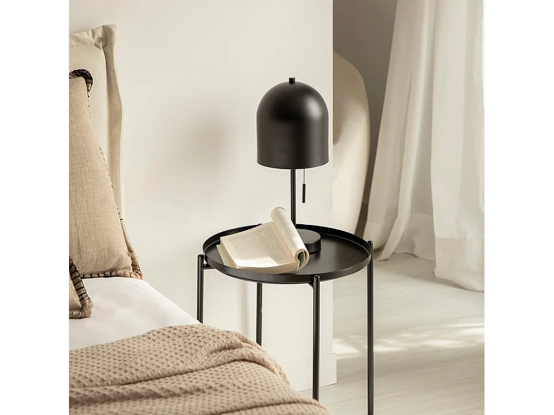 Mesita auxiliar de Metal Negro 52 x 42- Maika