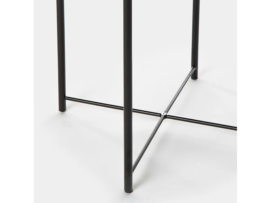 Mesita auxiliar de Metal Negro 52 x 42- Maika