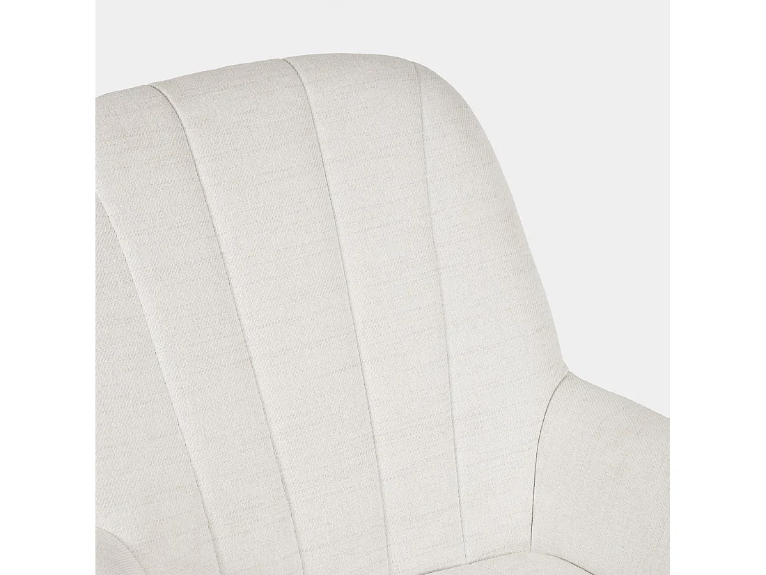 Fauteuil pivotant en tissu beige 73x87 cm-Freya