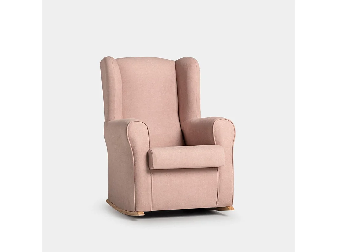 Fauteuil d'allaitement en tissu rose 76x98 cm-Lily