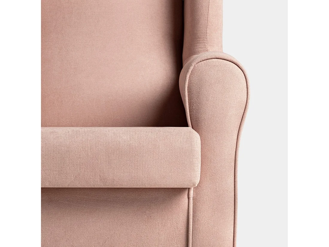 Fauteuil d'allaitement en tissu rose 76x98 cm-Lily