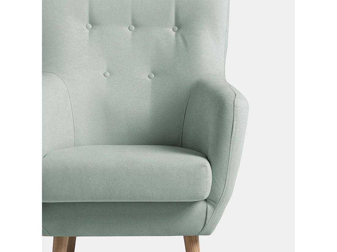 Fauteuil de lecture en tissu menthe 73x100 cm-Astrid