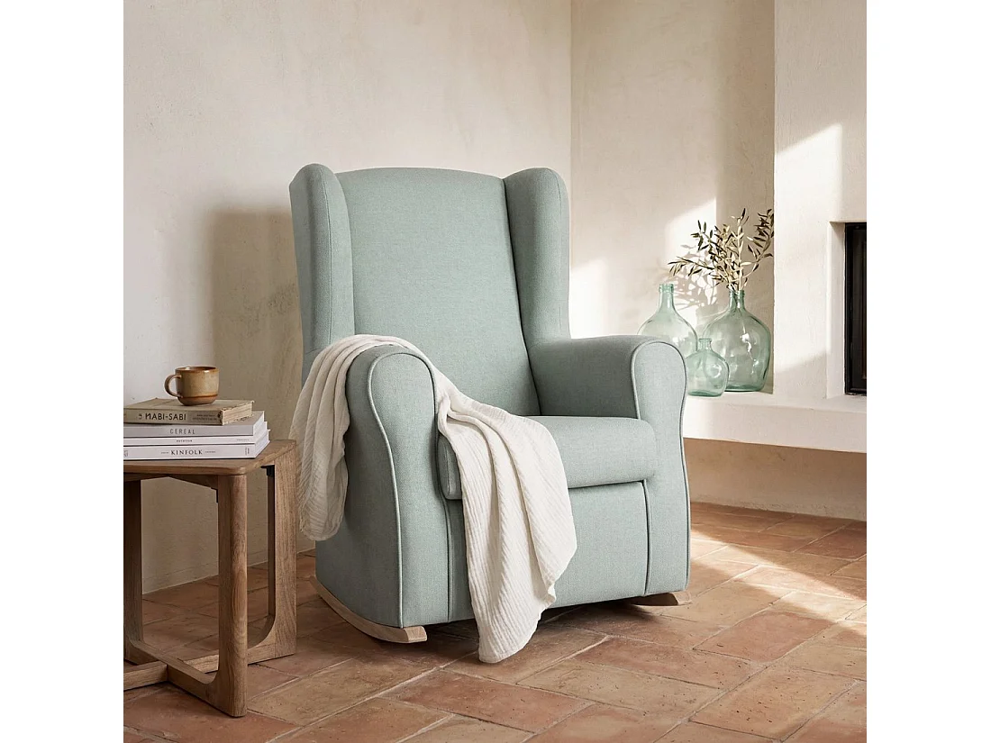 Fauteuil d'allaitement en tissu menthe 76x98 cm-Lily