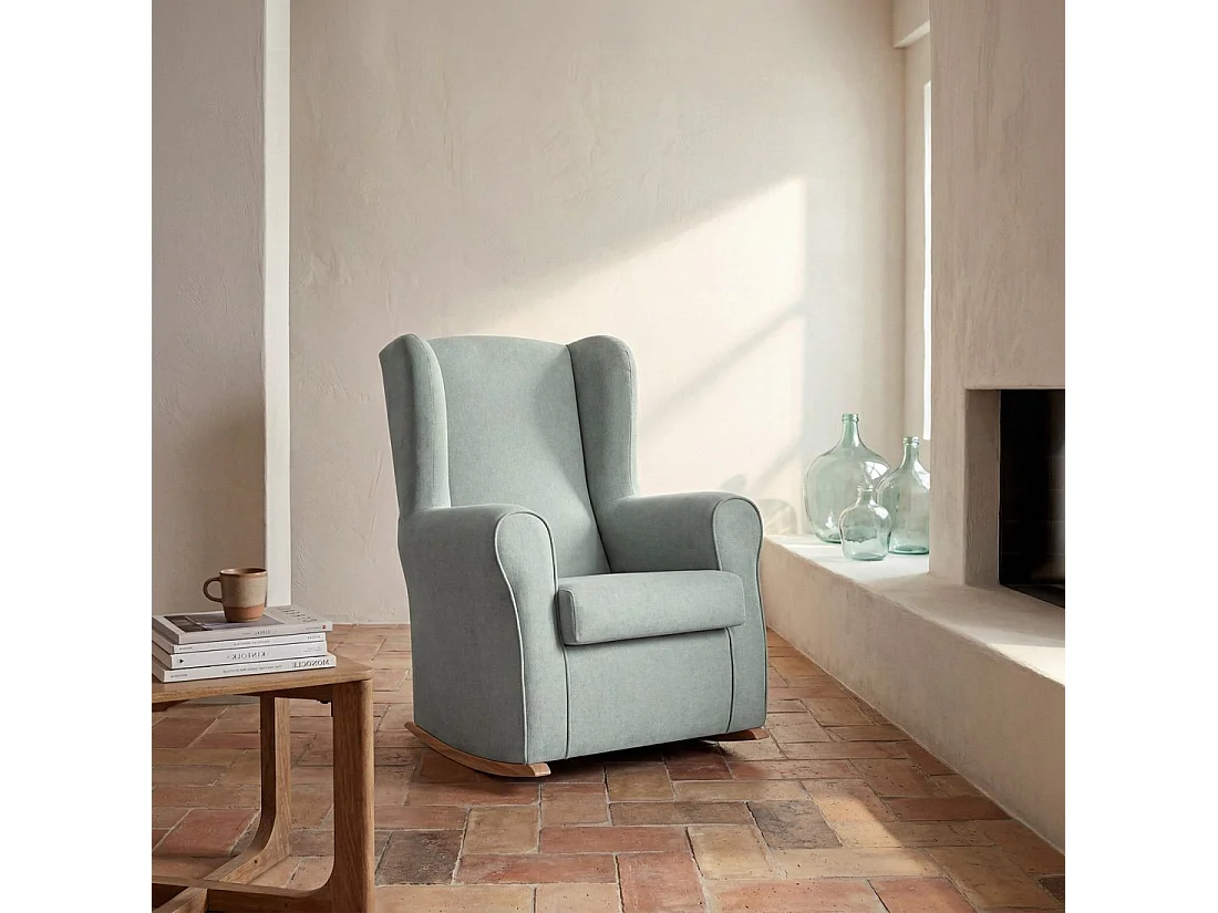 Fauteuil d'allaitement en tissu menthe 76x98 cm-Lily